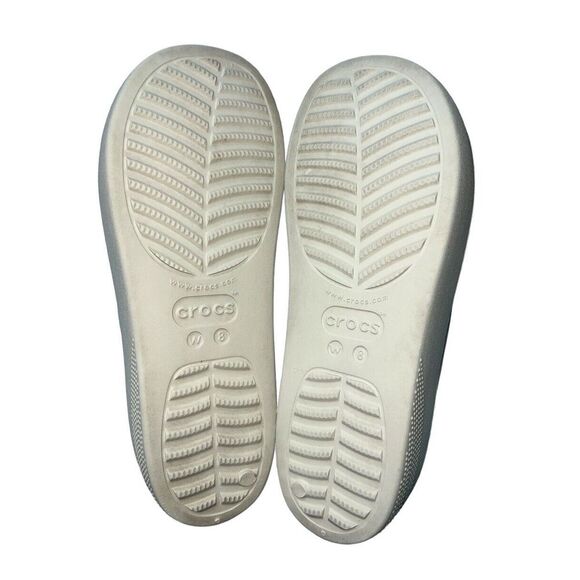 Crocs Classic Platform Slide Bone Beige Women Casual Sandals Slippers 208180-2Y2 - Picture 10 of 10